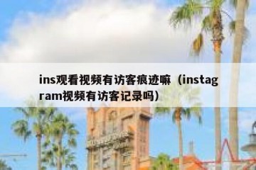 ins观看视频有访客痕迹嘛（instagram视频有访客记录吗）