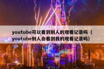 youtube可以看到别人的观看记录吗（youtube别人会看到我的观看记录吗）