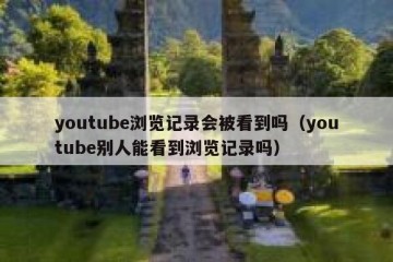 youtube浏览记录会被看到吗（youtube别人能看到浏览记录吗）