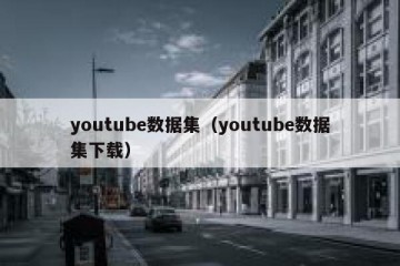 youtube数据集（youtube数据集下载）