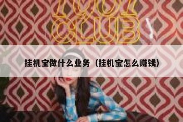 挂机宝做什么业务（挂机宝怎么赚钱）