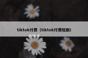 tiktok付费（tiktok付费短剧）