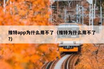 推特app为什么用不了（推特为什么用不了?）
