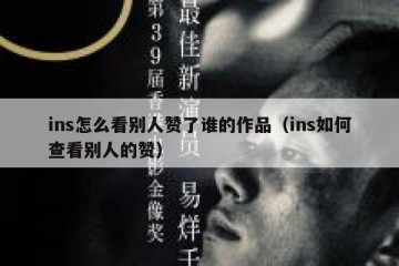 ins怎么看别人赞了谁的作品（ins如何查看别人的赞）