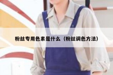 粉丝专用色素是什么（粉丝调色方法）