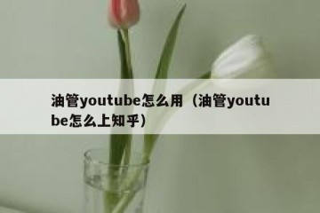 油管youtube怎么用（油管youtube怎么上知乎）