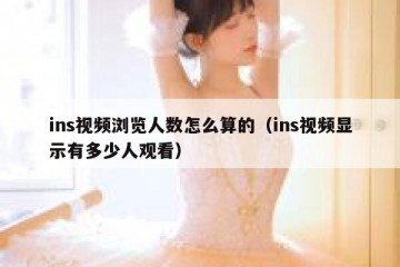 ins视频浏览人数怎么算的（ins视频显示有多少人观看）