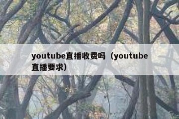 youtube直播收费吗（youtube直播要求）