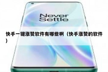 快手一键涨赞软件有哪些啊（快手涨赞的软件）