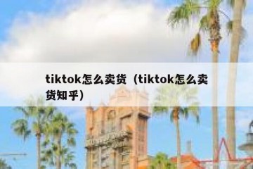 tiktok怎么卖货（tiktok怎么卖货知乎）