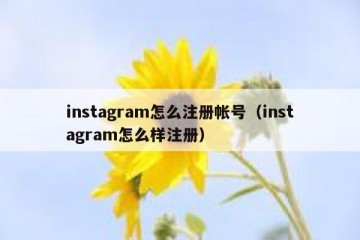 instagram怎么注册帐号（instagram怎么样注册）