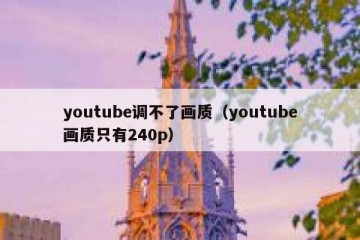 youtube调不了画质（youtube画质只有240p）
