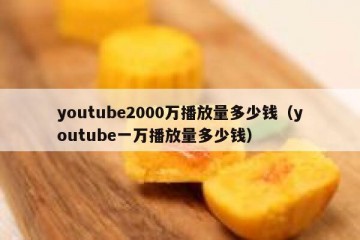 youtube2000万播放量多少钱（youtube一万播放量多少钱）