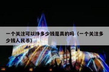一个关注可以挣多少钱是真的吗（一个关注多少钱人民币）