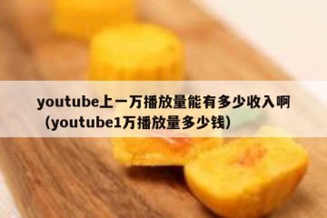 youtube上一万播放量能有多少收入啊（youtube1万播放量多少钱）