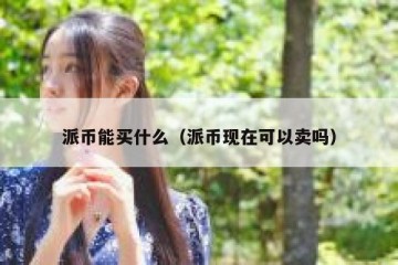 派币能买什么（派币现在可以卖吗）