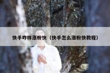快手咋样涨粉快（快手怎么涨粉快教程）