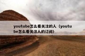 youtube怎么看关注的人（youtube怎么看关注人的订阅）