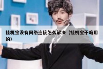 挂机宝没有网络连接怎么解决（挂机宝干嘛用的）