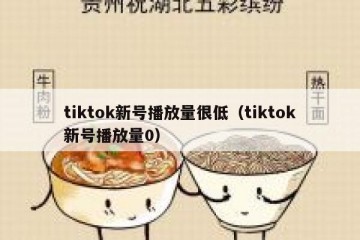 tiktok新号播放量很低（tiktok新号播放量0）