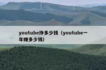 youtube挣多少钱（youtube一年赚多少钱）