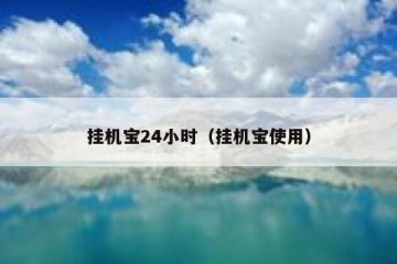 挂机宝24小时（挂机宝使用）