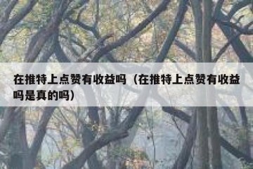 在推特上点赞有收益吗（在推特上点赞有收益吗是真的吗）