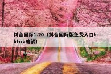 抖音国际1.20（抖音国际版免费入口tiktok破解）