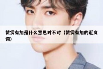 赞赏有加是什么意思对不对（赞赏有加的近义词）