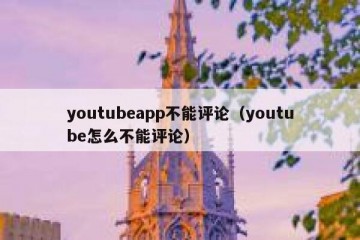youtubeapp不能评论（youtube怎么不能评论）