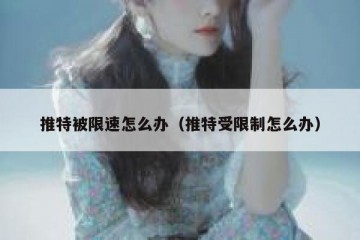 推特被限速怎么办（推特受限制怎么办）