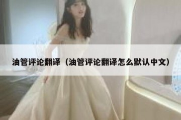 油管评论翻译（油管评论翻译怎么默认中文）