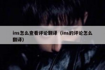 ins怎么查看评论翻译（ins的评论怎么翻译）