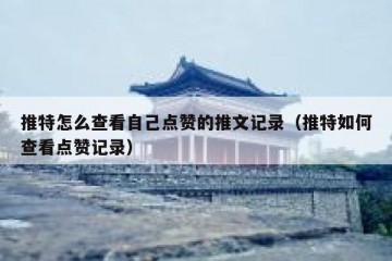 推特怎么查看自己点赞的推文记录（推特如何查看点赞记录）