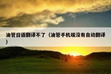 油管日语翻译不了（油管手机端没有自动翻译）