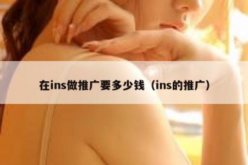在ins做推广要多少钱（ins的推广）
