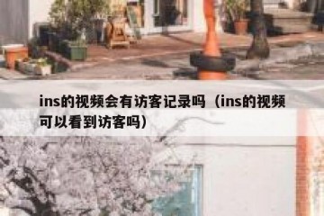 ins的视频会有访客记录吗（ins的视频可以看到访客吗）