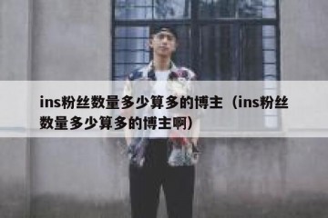 ins粉丝数量多少算多的博主（ins粉丝数量多少算多的博主啊）