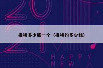 推特多少钱一个（推特约多少钱）