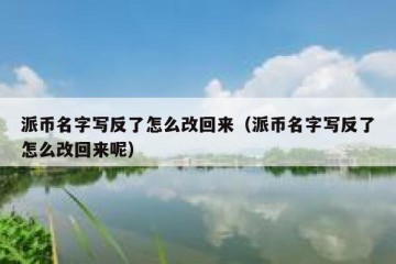 派币名字写反了怎么改回来（派币名字写反了怎么改回来呢）