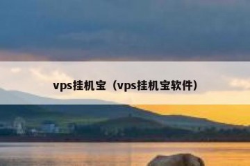 vps挂机宝（vps挂机宝软件）
