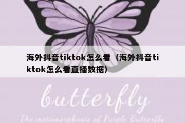 海外抖音tiktok怎么看（海外抖音tiktok怎么看直播数据）