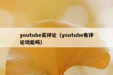 youtube买评论（youtube有评论功能吗）