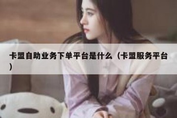卡盟自助业务下单平台是什么（卡盟服务平台）