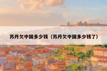 苏丹欠中国多少钱（苏丹欠中国多少钱了）