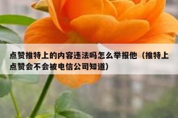 点赞推特上的内容违法吗怎么举报他（推特上点赞会不会被电信公司知道）