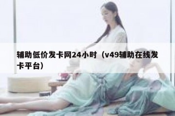 辅助低价发卡网24小时（v49辅助在线发卡平台）