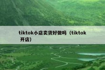 tiktok小店卖货好做吗（tiktok 开店）