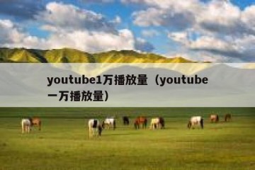 youtube1万播放量（youtube一万播放量）