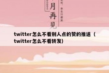 twitter怎么不看别人点的赞的推送（twitter怎么不看转发）